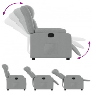 Fauteuil inclinable Gris clair Tissu