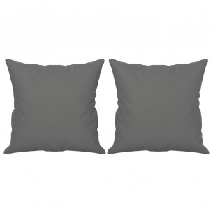 Canapé 3 places avec oreillers gris foncé 180 cm