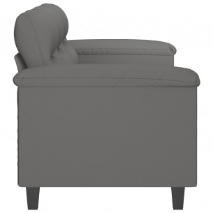 Canapé à 3 places Gris foncé 180 cm Tissu microfibre