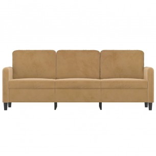 Canapé à 3 places Marron 180 cm Velours