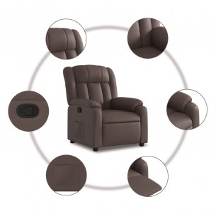 Fauteuil inclinable Marron Similicuir