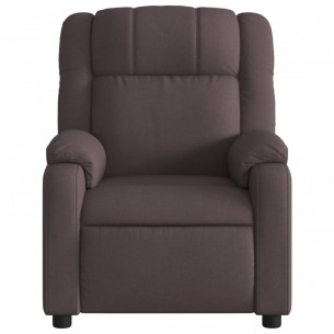 Fauteuil inclinable Marron foncé Tissu