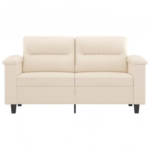 Canapé à 2 places Beige 120 cm Tissu microfibre