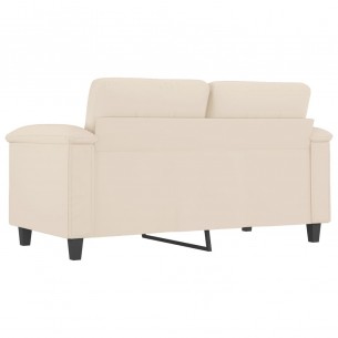 Canapé à 2 places Beige 120 cm Tissu microfibre