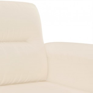 Canapé à 2 places Beige 120 cm Tissu microfibre