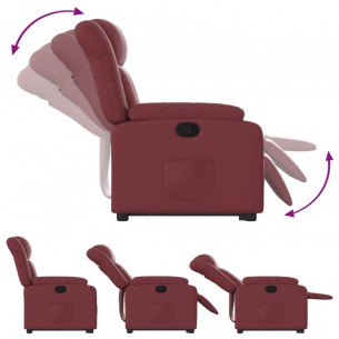 Fauteuil inclinable Rouge bordeaux Similicuir