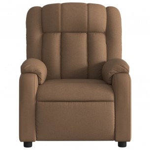 Fauteuil inclinable électrique Marron Tissu