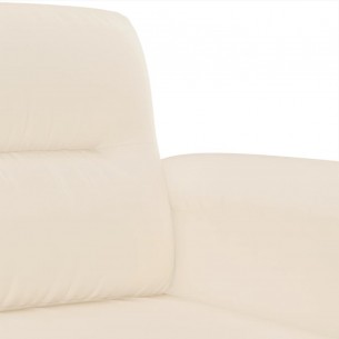 Ensemble de canapés 2 pcs avec coussins beige tissu microfibre