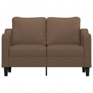Canapé à 2 places Marron 120 cm Tissu