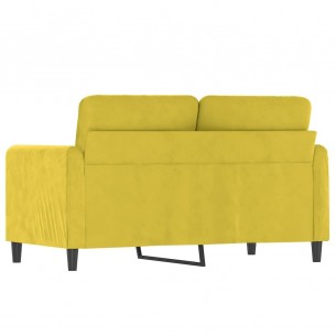 Canapé à 2 places Jaune 120 cm Velours