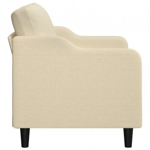 Canapé à 2 places Crème 140 cm Tissu