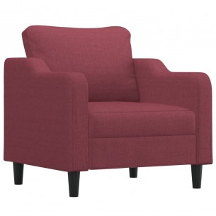 Fauteuil Rouge bordeaux 60 cm Tissu
