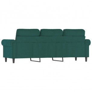 Canapé à 3 places Vert foncé 180 cm Velours