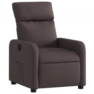 Fauteuil inclinable Marron foncé Tissu