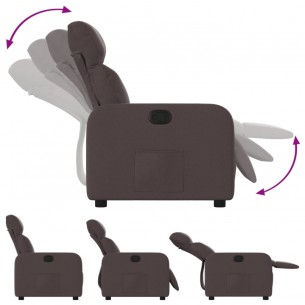 Fauteuil inclinable Marron foncé Tissu