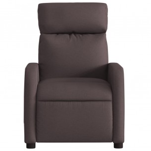 Fauteuil inclinable Marron foncé Tissu