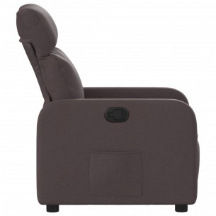 Fauteuil inclinable Marron foncé Tissu