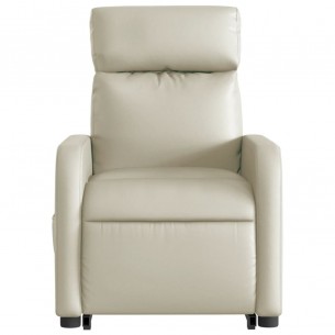 Fauteuil inclinable Crème Similicuir