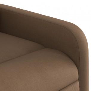 Fauteuil inclinable de massage électrique marron tissu