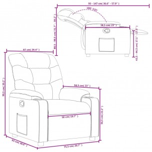 Fauteuil inclinable Vert foncé Tissu