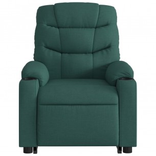Fauteuil inclinable électrique vert foncé tissu