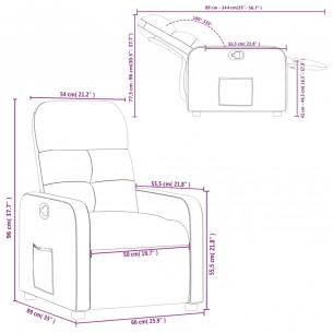 Fauteuil inclinable Vert foncé Tissu