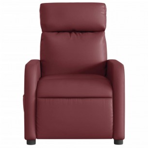 Fauteuil de massage inclinable électrique rouge bordeaux