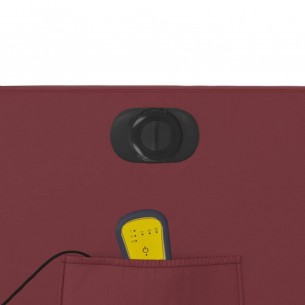 Fauteuil de massage inclinable électrique rouge bordeaux