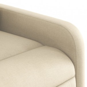Fauteuil inclinable électrique crème tissu