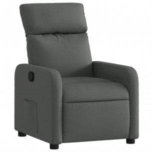 Fauteuil inclinable Gris foncé Tissu