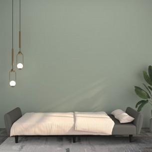Canapé-lit à 2 places gris foncé velours