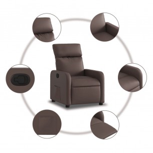 Fauteuil inclinable Marron Similicuir