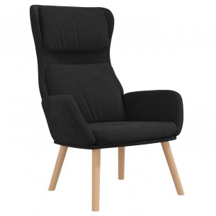 Chaise de relaxation Noir Velours