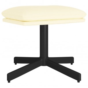 Repose-pied Crème 60x60x36 cm Similicuir