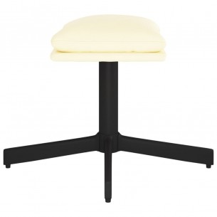 Repose-pied Crème 60x60x36 cm Similicuir