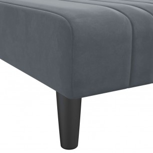 Chaise longue gris foncé velours