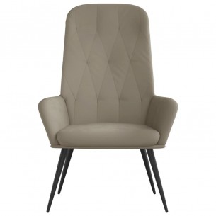 Chaise de relaxation Gris clair Velours