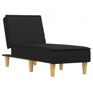 Chaise longue noir tissu