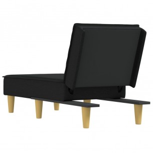 Chaise longue noir tissu