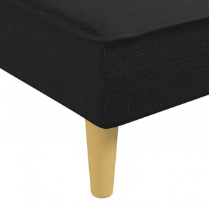 Chaise longue noir tissu