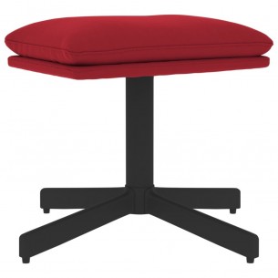 Repose-pied Rouge bordeaux 60x60x36 cm Velours