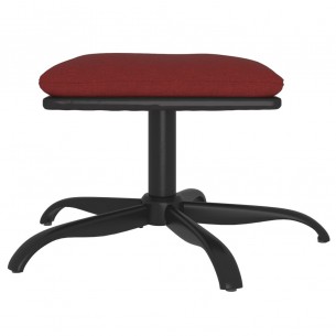 Repose-pied Bordeaux 60x60x36 cm Tissu et similicuir