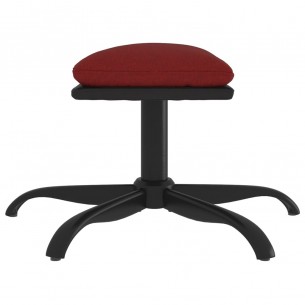 Repose-pied Bordeaux 60x60x36 cm Tissu et similicuir