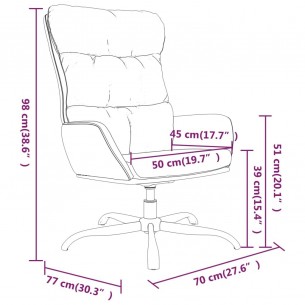 Chaise de relaxation Gris foncé Tissu