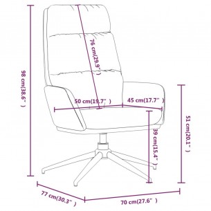 Chaise de relaxation Jaune moutarde Tissu