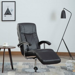 Fauteuil TV Noir Similicuir