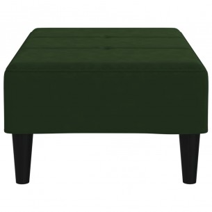 Repose-pied Vert foncé 78x56x32 cm Velours
