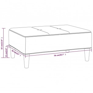Repose-pied Vert foncé 78x56x32 cm Velours
