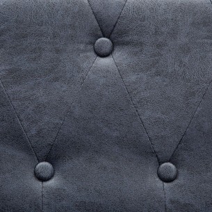 Canapé Chesterfield à 2 places Faux cuir suédé Gris