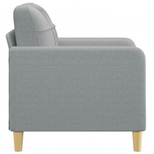 Fauteuil Gris clair 60 cm Tissu